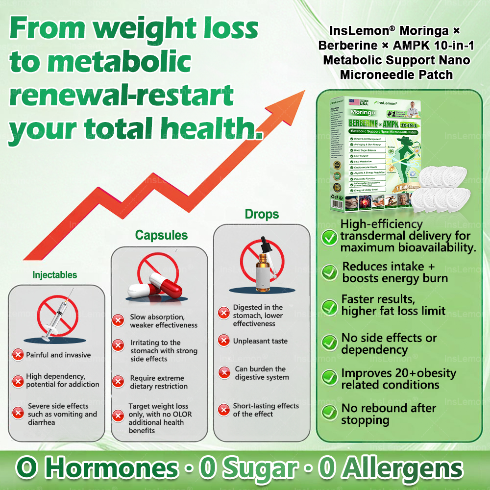 𝐈𝐧𝐬𝐋𝐞𝐦𝐨𝐧® 𝗠𝗼𝗿𝗶𝗻𝗴𝗮 × 𝗕𝗲𝗿𝗯𝗲𝗿𝗶𝗻𝗲 × 𝗔𝗠𝗣𝗞 𝟭𝟬-𝗶𝗻-𝟭 𝗠𝗲𝘁𝗮𝗯𝗼𝗹𝗶𝗰 𝗦𝘂𝗽𝗽𝗼𝗿𝘁 𝗡𝗮𝗻𝗼 𝗠𝗶𝗰𝗿𝗼𝗻𝗲𝗲𝗱𝗹𝗲 𝗣𝗮𝘁𝗰𝗵🇺🇸(𝐉𝐮𝐬𝐭 𝐨𝐧𝐜𝐞 𝐚 𝐝𝐚𝐲, 𝐯𝐢𝐬𝐢𝐛𝐥𝐞 𝐜𝐡𝐚𝐧𝐠𝐞𝐬 𝐢𝐧 𝟕 𝐝𝐚𝐲𝐬） ✅ 𝐅𝐨𝐫 𝐨𝐛𝐞𝐬𝐢𝐭𝐲, 🅛🅞🅞🅢🅔 🅢🅚🅘🅝,𝐝𝐢𝐚𝐛𝐞𝐭𝐞𝐬, 𝐬𝐥𝐞𝐞𝐩 𝐚𝐩𝐧𝐞𝐚, 𝐣𝐨𝐢𝐧𝐭 𝐢𝐬𝐬𝐮𝐞𝐬, 𝐚𝐧𝐝 𝐦𝐨𝐫𝐞 💥💥💥
